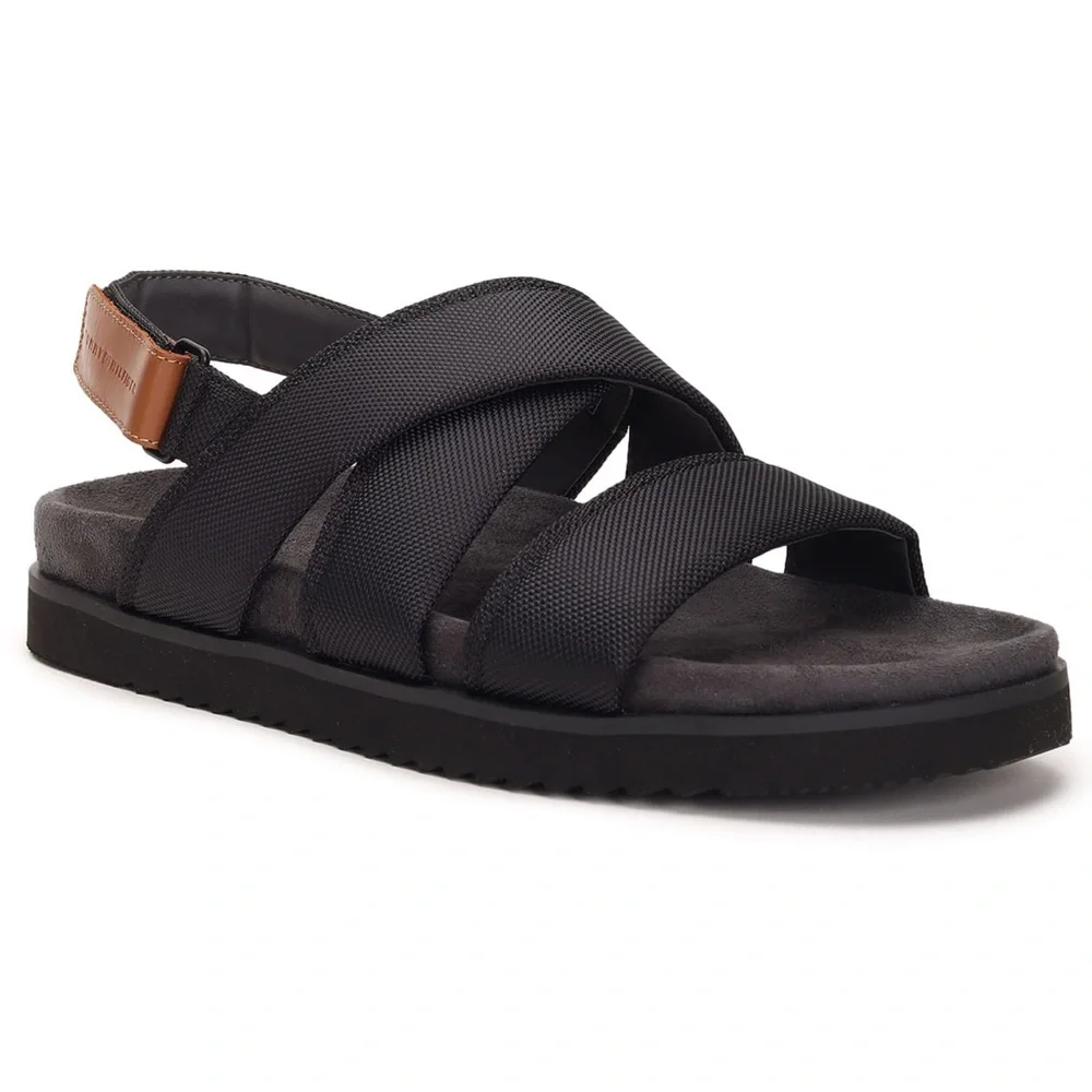 TOMMY HILFIGER • Men’s Strappy Sandals Black NWT 🩴✨